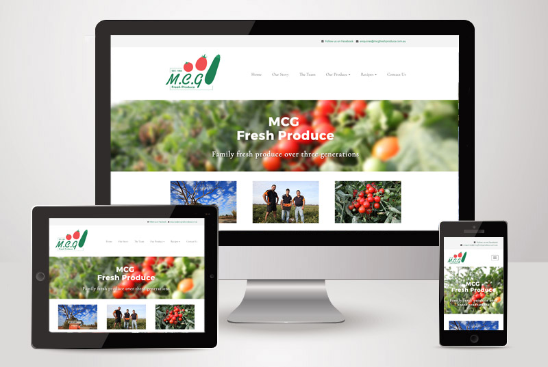 The responsive view of MCG Fresh Produce designed and built by Kasio99