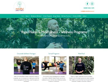 A screenshot of Kasio99 Website development for a Melbourne workplace wellness instructor.